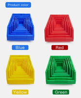 Bacs de rangement d'entrepôt empilables en plastique pour pièces détachées, boîtes de rangement pour étagères, bacs de stockage en plastique pour usine