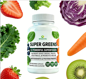 Cápsulas de Superalimentos Verdes Orgánicos Veganos Naturales de Fábrica GMP, 32 Superalimentos, Antioxidantes, Probióticos, Ricos en <span class=keywords><strong>Vitaminas</strong></span> y Minerales, Energía, Intestino - Product Image 2
