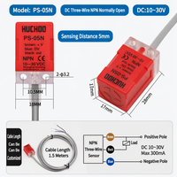 Capteur de Proximité Inductif Carré HUCHDQ Direct Usine PS-05N PS-05P PL-05N PL-05P, Distance 5mm, 10-30VDC, PNP NPN NO NC