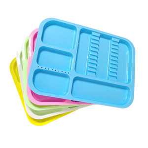 Plateaux de rangement dentaires en plastique, cinq couleurs, grand format rectangulaire, pour usage domestique et commercial - Product Image 1
