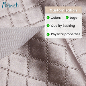 Factory Price Diamond Imitation <strong>Quilting</strong> Pvc Recycling Leather, French Terry Rexine Leatherette <strong>Quilted</strong> <strong>Fabric</strong> For Decoration - Product Image 5