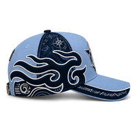 Gorras de béisbol OEM personalizadas de 5 paneles Barbas Hats Rich Forever X Rich the Kid, gorras deportivas de gamuza de ala ancha B CROSS Barbas Hats X Ct