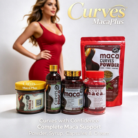 Capsules d'Agrandissement des Fesses Courbes Suprêmes Maca Plus, Capsules Maca pour Fesses BBL, Kit d'Amélioration des Fessiers et des Hanches