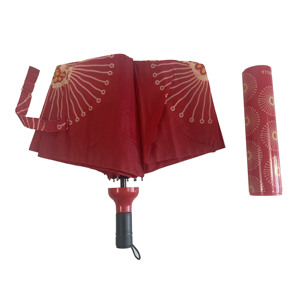 Parapluie pliant en fibre de verre à ouverture manuelle, design bouteille de vin, diamètre ouvert 96 cm, 8 baleines, idéal pour cadeaux d'affaires - Product Image 4