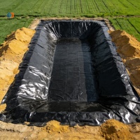 Géomembrane HDPE noire imperméable et anti-UV pour la construction de digesteurs de biogaz industriels modernes, la réparation de réacteurs anaérobies, le revêtement de décharges et les barrages.