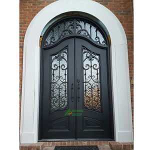 Porte en fer forgé pour entrée principale, design de grille 2024, porte en tôle de fer, design de porte en fer et en verre - Product Image 2