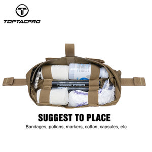 TOPTACPRO Nuevo <span class=keywords><strong>Kit</strong></span> Médico de Emergencia para Caza, Estilo Camuflaje, Color Verde Ranger, Bolsa de Trauma, Bolsa Médica, Bolsa de Primeros Auxilios - Product Image 4
