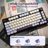 XVX Keycaps Jeu Violet Raisins Profil Dye-Sub PBT Keycap Set 143-Key Jeu Clavier Accessoire