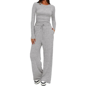 Conjuntos Deportivos Ligeros de Alta Calidad para Mujer, Sudadera de Manga Larga de Felpa, Logotipo Personalizado, Sudadera con Estampado Premium, Primavera - Product Image 5