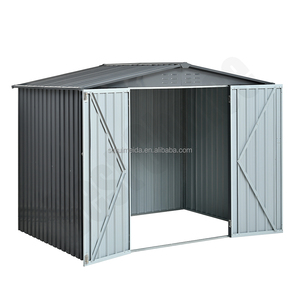 Abri de jardin en métal de grande taille de style européen avec structure de cadre mise à jour, <span class=keywords><strong>terrasse</strong></span> de jardin arrière, pelouse avec portes verrouillables - Product Image 5
