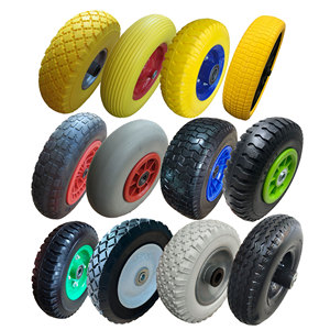 New 10x3.00-4 Hand Truck Dumper <strong>Cart</strong> Wheelbarrow Wagon Filling Tires With PU Foam Wheel