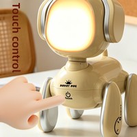 Lampe de bureau transfrontalière la plus vendue, en forme de chien robot mignon, avec réglage de la luminosité sur trois niveaux, nouveau design élégant inspiré des dessins animés
