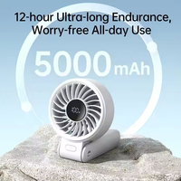 Nouveau ventilateur portable JisuLife 7 haute vitesse, mini ventilateur de poche rechargeable 3600 mAh, ventilateur de bureau électrique original