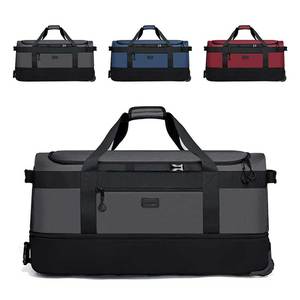 Bolsa de Lona Plegable Extra Grande de Poliéster con Bolsillos con Cremallera, Bolsillo Impermeable, para Gimnasio, Deportes, Viajes, Fin de Semana, Gran Capacidad - Product Image 1