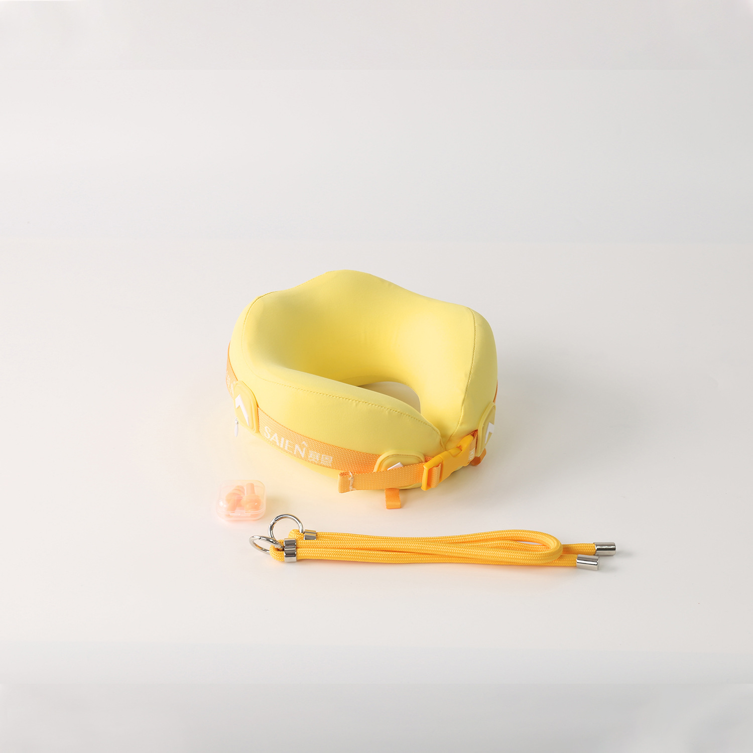 Yellow children's neck pillow