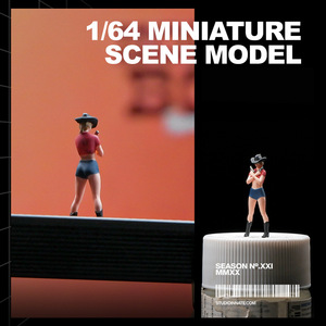 Figuras en Miniatura de Chicas Modernas en Pose de Pie, Serie 1:64, Muñecas de Resina, Adornos, Accesorios para Mesa de Arena y Paisajismo - Product Image 4