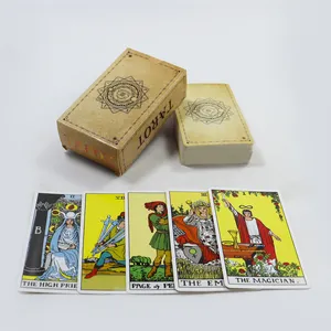 工厂印刷准备订购塔罗牌，印有两面算命塔罗牌游戏牌，带指南和盒子