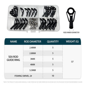 Kit de réparation d'embouts de <span class=keywords><strong>canne</strong></span> à pêche en céramique noire 35 pièces - Product Image 6