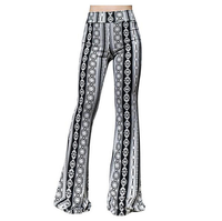 Pantalon imprimé de personnalité de la mode pour femmes, jambe large, Europe et États-Unis