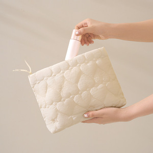 Toiletry <b>Bag</b> Rectangle Quilted Black Polyester Makeup Storage <b>Bag</b> - Product Image 2