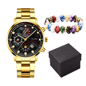 Montre-bracelet pour hommes <span class=keywords><strong>d</strong></span>'affaires montre pour hommes montre pour hommes en or étanche montres de mode classiques en acier inoxydable vente en gros - Product Image 6