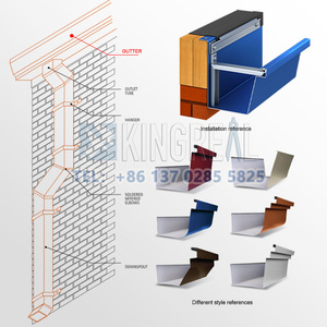 Machine de formage à froid de gouttières en aluminium de type K de 5 et 6 pouces sans soudure, <span class=keywords><strong>pour</strong></span> la fabrication de gouttières de pluie sur site et de descentes pluvieuses de calibre 0,032 pouces - Product Image 5