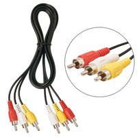 Câble Composite Audio Vidéo RCA 3 Mâle à 3 Mâle Câble AV RCA pour TV Magnétoscope DVD Projecteur Amplificateur Haut-Parleur