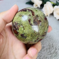 Esferas de Cristal de Sangre de Dragón con Vetas Rojas y Verdes Naturales Pulimentadas al por Mayor para Regalos Curativos