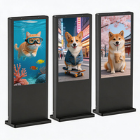 Écran d'affichage numérique LED LCD extérieur de 32, 43, 49, 55, 65, 75 pouces, Totem d'affichage numérique extérieur, Écran publicitaire, Kiosque