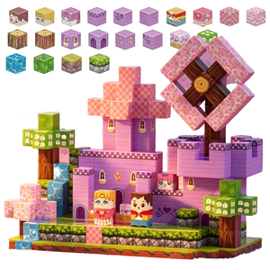 CAYI Mon Monde Blocs <span class=keywords><strong>de</strong></span> Construction 100 Pièces Château <span class=keywords><strong>de</strong></span> Princesse Créatif DIY Cubes <span class=keywords><strong>de</strong></span> Construction 2cm Ensemble <span class=keywords><strong>de</strong></span> Blocs <span class=keywords><strong>de</strong></span> Construction 3D Jouets pour Enfants Cadeau - Product Image 1