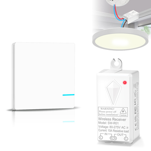 Interruptor inalámbrico de protección segura, luz impermeable IP66, Control remoto RF433 para luz de techo, <span class=keywords><strong>Kit</strong></span> receptor 10A - Product Image 1