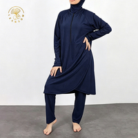 Burkini Modeste pour Femme, Tenue de Sport Hijab, Ensemble de Vêtements Islamiques Grande Taille, Protection UV, Séchage Rapide, Vêtements Musulmans Islamiques