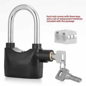Cerradura Impermeable con Alarma Antirrobo y Desbloqueo con Llave para Bicicletas Eléctricas, Motocicletas, Bicicletas y Uso en Exteriores - Product Image 2