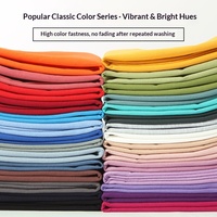 Sweat-shirt unisexe à col rond en coton pur bouclette 260 g/m² avec poignets et ourlet côtelés, couleur unie, couleurs pastel bonbon, prêt pour le printemps