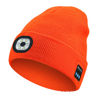 Nuovo Cappello Luminoso LED Ricaricabile Staccabile alla Moda con Musica Bluetooth e Lavorazione in Maglia