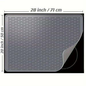Tapis de table de cuisine multifonctionnel en silicone grande taille, antidérapant, pliable, compatible vaisselle et verres - Product Image 1