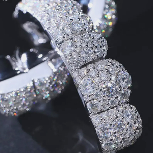 VVS المويسانيت S925 مثلج خارج Grillz 8X8 أسنان الهيب هوب Grillz للهدايا والمجوهرات - Product Image 4