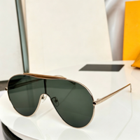 Lunettes de soleil métalliques à monture intégrale, forme carrée, style crapaud, verres PC orange dégradés, nouvelle mode, protection UV personnalisée unisexe