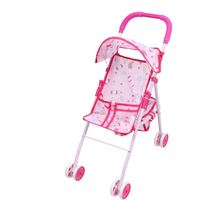 Poussette pliable en métal pour poupées, adorable jouet pour filles, vente en gros