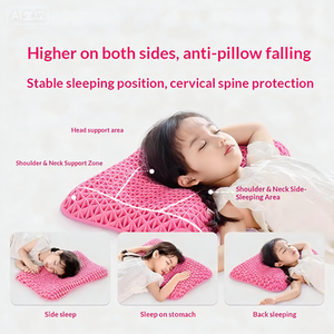 Travesseiro Ergonômico Ortopédico TPE para Crianças, Suporte para Pescoço Respirável e Macio para Altura de 80 a 120 cm, Ideal para Hotéis e Cuidados - Product Image 3