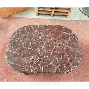 Tavolino da Caffè <span class=keywords><strong>a</strong></span> <span class=keywords><strong>Mezzaluna</strong></span> in Travertino Beige, Pietra Naturale con Finitura Opaca, Design Atmosferico per Soggiorno - Product Image 4