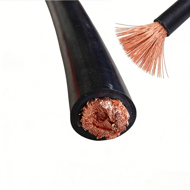 Rubber Insulated Industrial Welding Cable Single-Core 450V Low Voltage 16A Solid Copper Conductor Flame-retardant Highly