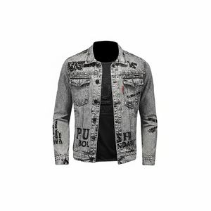 เสื้อแจ็กเก็ตสุดหล่อแบบ2024มีตัวอักษรสไตล์ยุโรปและอเมริกาสำหรับแฟชั่นใหม่ - Product Image 1