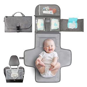 Cambiador de pañales portátil personalizado, impermeable, para recién nacidos, bolsa de viaje con cambiador de pañales plegable de alta capacidad - Product Image 2