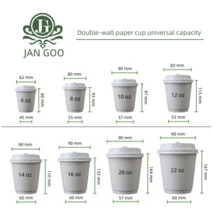 Gobelet à café jetable personnalisé avec logo, double paroi, étanche, avec couvercle, en matériau écologique de qualité alimentaire en acide polylactique - Product Image 3