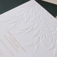 Nouveautés 2026 : Papier Coton Design Minimaliste avec Feuille Métallisée pour Cartes d'Invitation de Mariage Romantiques et Projets DIY de Luxe