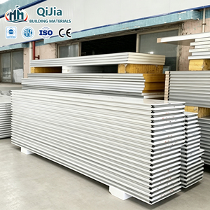 Panneau mural écologique fait main pour salle blanche, panneau sandwich en <span class=keywords><strong>laine</strong></span> <span class=keywords><strong>de</strong></span> roche <span class=keywords><strong>de</strong></span> magnésium avec matériaux en <span class=keywords><strong>verre</strong></span> et métal propres - Product Image 3