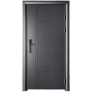 Современная Противоугонная дверь на заказ, дешевая входная дверь, наружная охранная стальная дверь