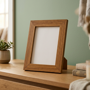 Walnut Wood Handmade Lightweight <b>Photo</b> <b>Frame</b> 11x13 <b>8x10</b> Mat Tabletop Installation Dark Gray/Blue Aqudus Saleem SH-INLY-001 - Product Image 3
