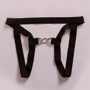 Sous-vêtements pour hommes, caleçon à bretelles noir, taille unique, polyester, stimulation pour adultes, occasion spéciale - Product Image 4